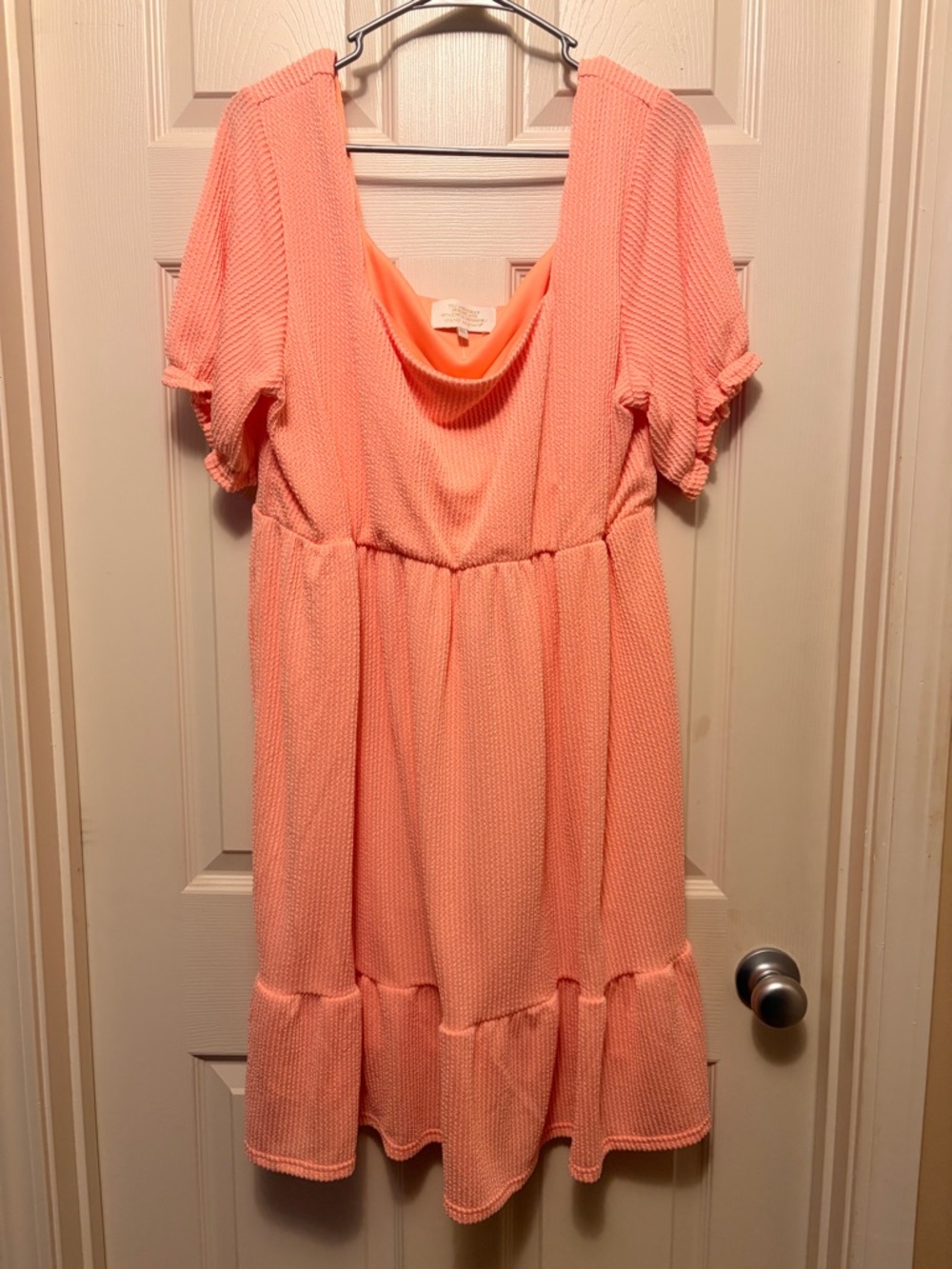 Simply Southern Coral Peach Knit Dress